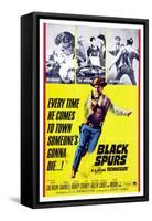 Black Spurs, Rory Calhoun, (Center), 1965-null-Framed Stretched Canvas