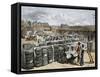 Black Stevedores Loading Bales on the Cotton Wharf in Charleston, South Carolina, 1870s-null-Framed Stretched Canvas