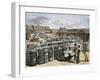 Black Stevedores Loading Bales on the Cotton Wharf in Charleston, South Carolina, 1870s-null-Framed Giclee Print