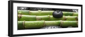 Black Stone on Bamboo-Uwe Merkel-Framed Photographic Print