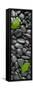 Black Stones And Ginko Leaves Vertical Panorama-Steve Gadomski-Framed Stretched Canvas