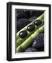 Black Stones on Bamboo-Uwe Merkel-Framed Photographic Print