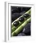 Black Stones on Bamboo-Uwe Merkel-Framed Photographic Print