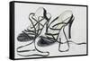 Black Strappy Shoes, 1997-Alan Byrne-Framed Stretched Canvas