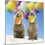 Black-Tailed Prairie Dog Pair with Balloons-null-Mounted Photographic Print