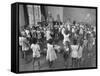 Black Teacher Leading Children in Dancing to Nursery Rhymes in Class at the National War Memorial-null-Framed Stretched Canvas