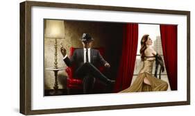 Black Tie, high Heels-John Silver-Framed Art Print