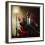 Black Tie-John Silver-Framed Art Print