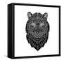 Black Tiger Head-NaxArt-Framed Stretched Canvas
