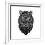 Black Tiger Head-NaxArt-Framed Art Print