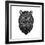 Black Tiger Head-NaxArt-Framed Art Print