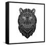 Black Tiger Head-NaxArt-Framed Stretched Canvas