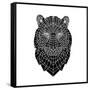 Black Tiger Head-NaxArt-Framed Stretched Canvas