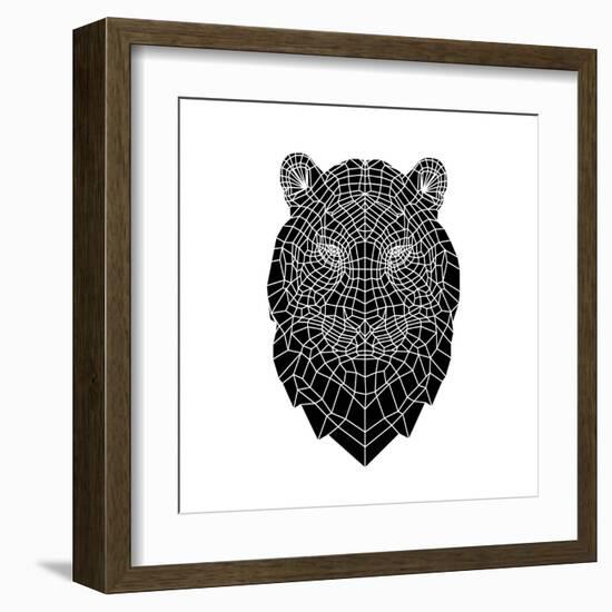 Black Tiger Head-NaxArt-Framed Art Print