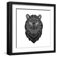 Black Tiger Head-NaxArt-Framed Art Print