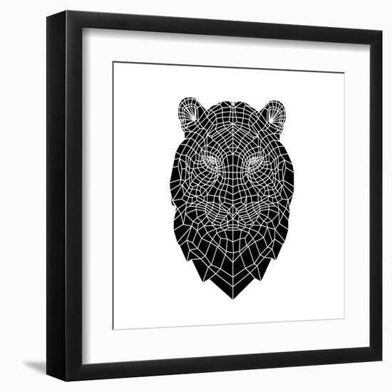 Black Tiger Head-NaxArt-Framed Art Print