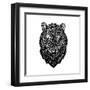 Black Tiger Head-NaxArt-Framed Art Print