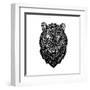 Black Tiger Head-NaxArt-Framed Art Print