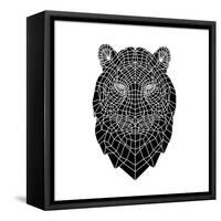 Black Tiger Head-NaxArt-Framed Stretched Canvas