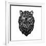 Black Tiger Head-NaxArt-Framed Art Print