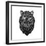 Black Tiger Head-NaxArt-Framed Art Print