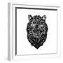 Black Tiger Head-NaxArt-Framed Art Print