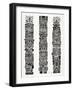 Black Tiki Totems-Cat Coquillette-Framed Premium Giclee Print