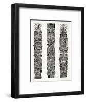 Black Tiki Totems-Cat Coquillette-Framed Giclee Print