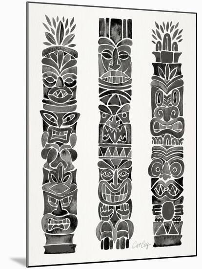 Black Tiki Totems-Cat Coquillette-Mounted Giclee Print