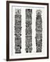 Black Tiki Totems-Cat Coquillette-Framed Giclee Print