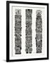 Black Tiki Totems-Cat Coquillette-Framed Giclee Print