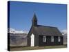 Black Timber Church at Budir, Snaefellsnes Peninsula, North West Area, Iceland, Polar Regions-Neale Clarke-Stretched Canvas