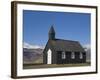 Black Timber Church at Budir, Snaefellsnes Peninsula, North West Area, Iceland, Polar Regions-Neale Clarke-Framed Photographic Print