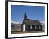 Black Timber Church at Budir, Snaefellsnes Peninsula, North West Area, Iceland, Polar Regions-Neale Clarke-Framed Photographic Print