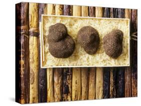 Black Truffles on Rice-null-Stretched Canvas