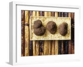 Black Truffles on Rice-null-Framed Photographic Print