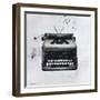 Black Typewriter-JB Hall-Framed Premium Giclee Print