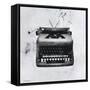 Black Typewriter-JB Hall-Framed Stretched Canvas