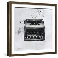 Black Typewriter-JB Hall-Framed Giclee Print