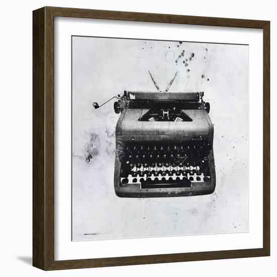 Black Typewriter-JB Hall-Framed Giclee Print