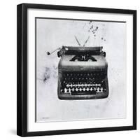 Black Typewriter-JB Hall-Framed Giclee Print