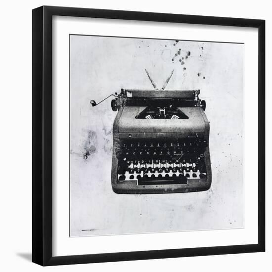 Black Typewriter-JB Hall-Framed Giclee Print