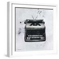 Black Typewriter-JB Hall-Framed Giclee Print