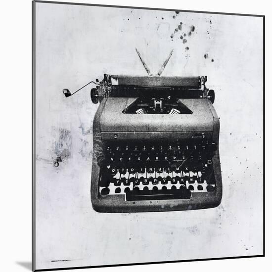 Black Typewriter-JB Hall-Mounted Giclee Print