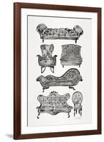 Black Victorian Lounge-Cat Coquillette-Framed Art Print