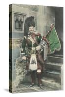Black Watch Bagpiper-null-Stretched Canvas