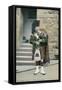 Black Watch Piper in Full Dress-null-Framed Stretched Canvas