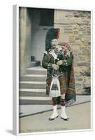 Black Watch Piper in Full Dress-null-Framed Art Print