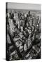 Black & White Aerial View of Nyc. Vertical New York.-Francois Roux-Stretched Canvas