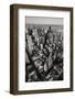 Black & White Aerial View of Nyc. Vertical New York.-Francois Roux-Framed Photographic Print
